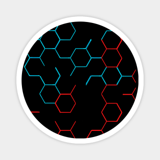 Blue And Red Honeycomb Magnet